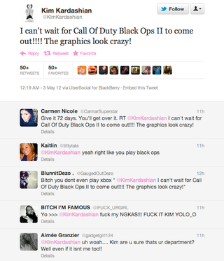 Illustration for article titled Kim Kardashian is Psyched for the Next Call of Duty. Really.